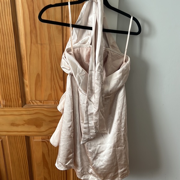 Hello Molly Satin Halter Dress - Picture 3 of 4